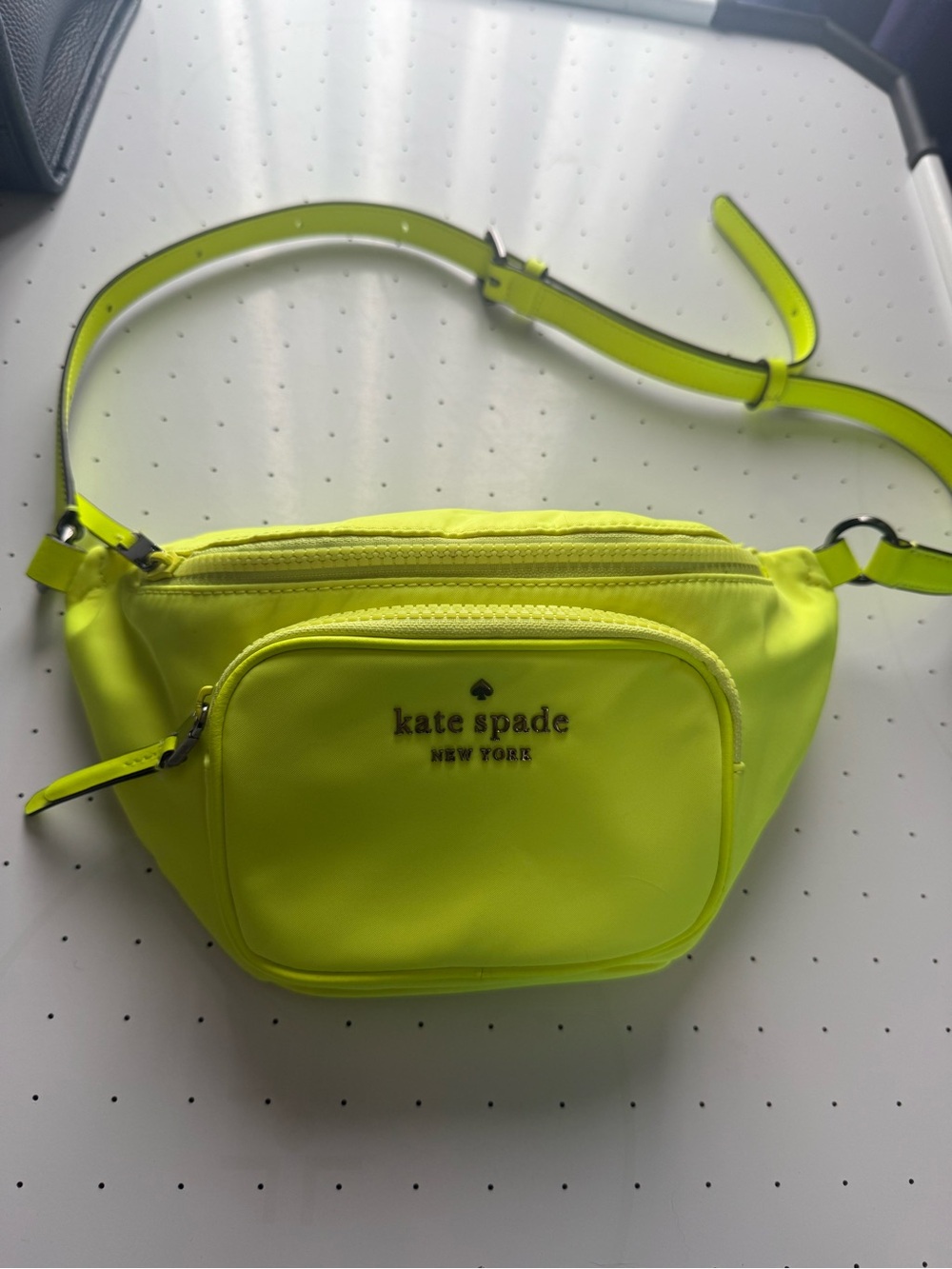 kate spade neon yellow crossbody belt bag